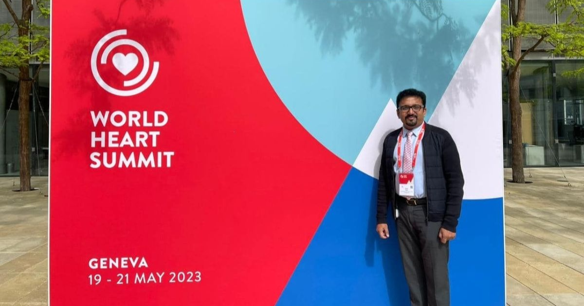 Dr. Rajesh Rajan, Chairman Board of Governors Indian Association of Clinical Cardiologists, Attends Successful World Heart Summit in Geneva